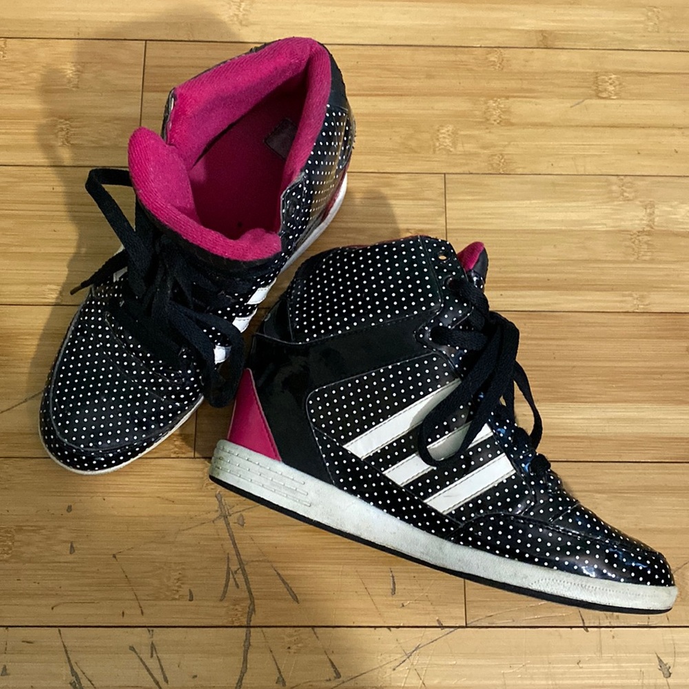 Adidas Neo Polka Dot High Tops - women’s 8.5